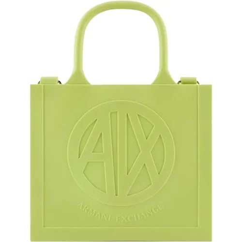 Milky Bag - Grüne Synthetische Handtasche , Damen, Größe: ONE Size - Armani Exchange - Modalova