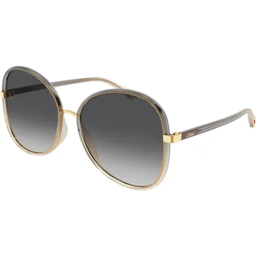 Grey Sunglasses Ch0030S 008 , female, Sizes: 57 MM - Chloé - Modalova