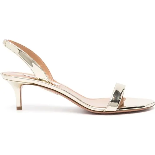 Goldener High Heel Sandale , Damen, Größe: 36 EU - Aquazzura - Modalova