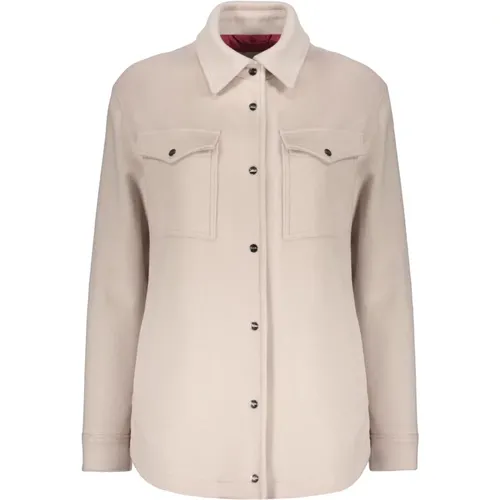 Light Jackets, female, , Size: L Classic Collar Jacket - Herno - Modalova