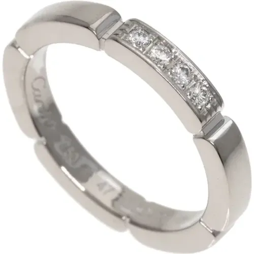 Pre-owned Jewellery, female, , Size: ONE SIZE Pre-owned White Gold rings - Cartier Vintage - Modalova