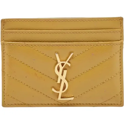 Pre-owned Wallets, female, , Size: ONE SIZE Pre-owned Leather wallets - Yves Saint Laurent Vintage - Modalova