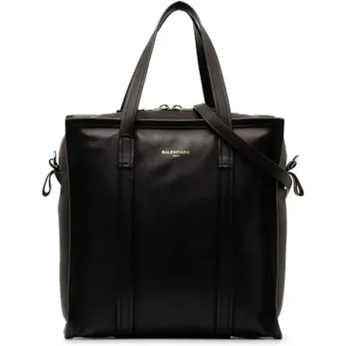 Pre-owned Tote Bags, female, , Size: ONE SIZE Pre-owned Leather shoppers - Balenciaga Vintage - Modalova