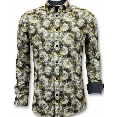Luxury Men Shirts with Digital Print - Slim Fit Shirt - 3053 , male, Sizes: L, M, 2XL, S, XL - Gentile Bellini - Modalova
