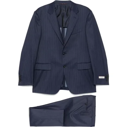 Single Breasted Suits, male, , Size: XL Navy Suit Jacket - Canali - Modalova