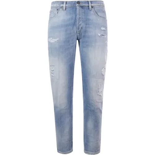 Denim Blaue Zerrissene Jeans , Herren, Größe: W31 - Dondup - Modalova