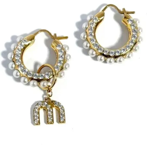 Pre-owned Jewellery, female, , Size: ONE SIZE Pre-owned Fabric earrings - Miu Miu Pre-owned - Modalova