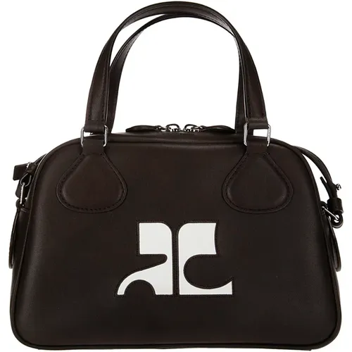 Handtasche mit verstellbarem Schulterriemen und Logo - Courrèges - Modalova