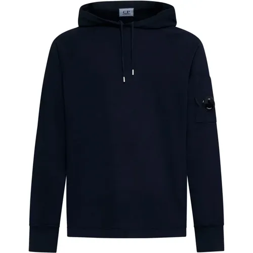 Midnight Fleece Cotton Hoodie , Herren, Größe: S - C.P. Company - Modalova