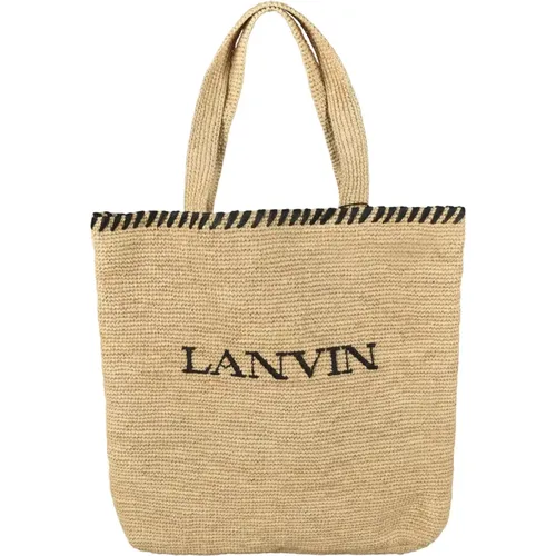 Tote Bags, male, , Size: ONE SIZE Bags.. Black - Lanvin - Modalova