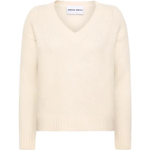 V-neck sweater , female, Sizes: L, XS, S - Emerson Renaldi - Modalova