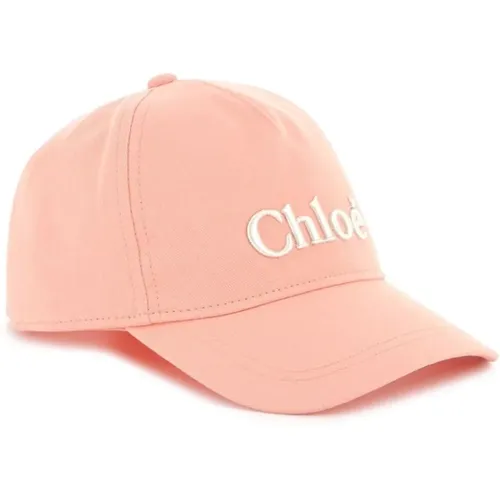 Caps, female, , Size: M Cotton Embroidered Logo Hat - Chloé - Modalova