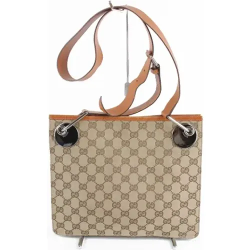 Pre-owned Cross Body Bags, female, , Size: ONE SIZE Pre-owned Canvas shoulder-bags - Gucci Vintage - Modalova