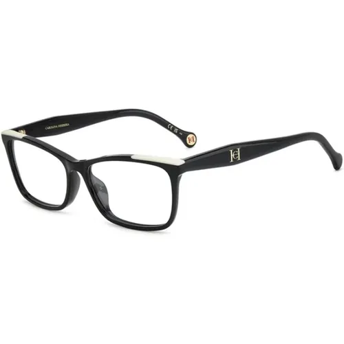 Schwarze und weiße stilvolle Brille - Carolina Herrera - Modalova