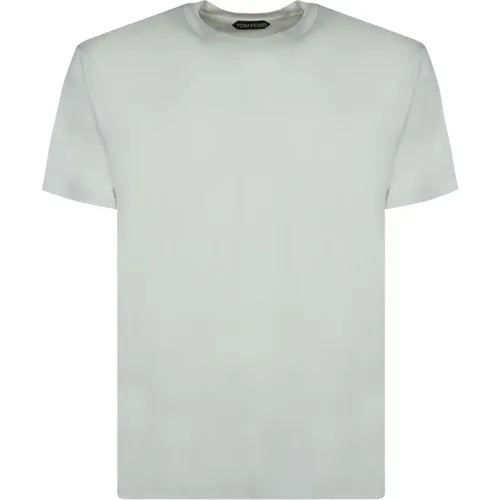 T-Shirt with Ribbed Trim , male, Sizes: M - Tom Ford - Modalova