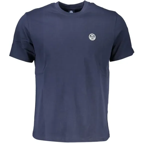 Blau Baumwolle Logo T-Shirt - North Sails - Modalova