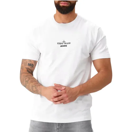 Mesh Back Tee , Herren, Größe: M - Stone Island - Modalova