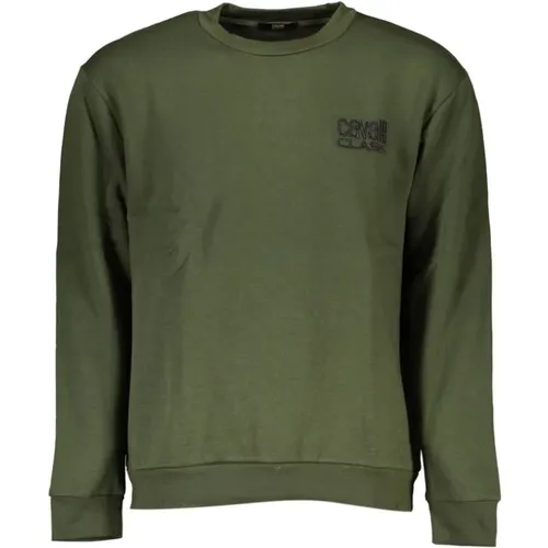 Grüner Bestickter Pullover , Herren, Größe: S - Cavalli Class - Modalova