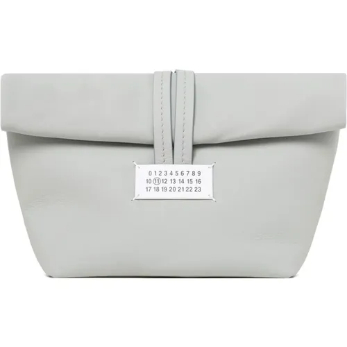 Light Grey Paper Clutch Bag , female, Sizes: ONE SIZE - Maison Margiela - Modalova