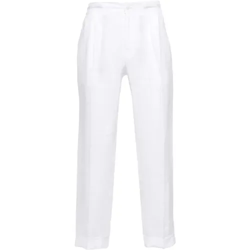 Chinos, male, , Size: S Bianco Sasha Stylish Fashionable Clothing - Kiton - Modalova