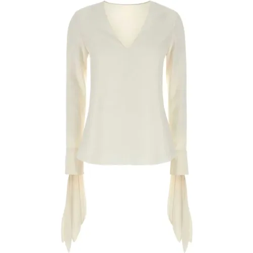 Blouses, female, , Size: M Blouse with bows in poplin and 4G embroidery - Givenchy - Modalova