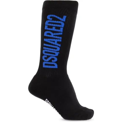 Socks, male, , Size: S Cotton socks with logo - Dsquared2 - Modalova