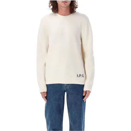 Ecru Knitwear Sweater Edward Style , male, Sizes: M - A.p.c. - Modalova