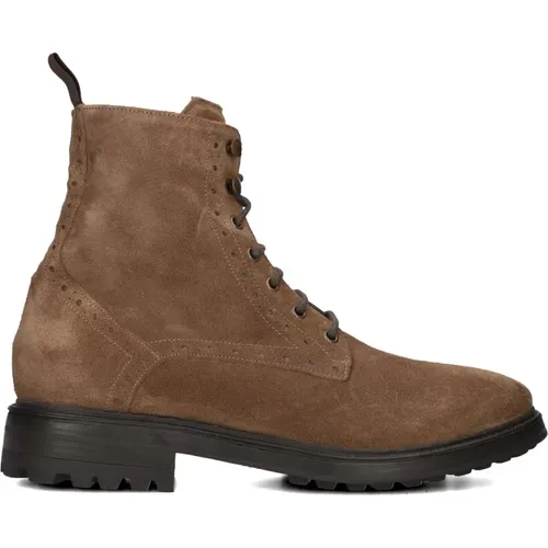 Wildleder Taupe Herren Stiefel 3351 , Herren, Größe: 42 EU - Stefano Lauran - Modalova