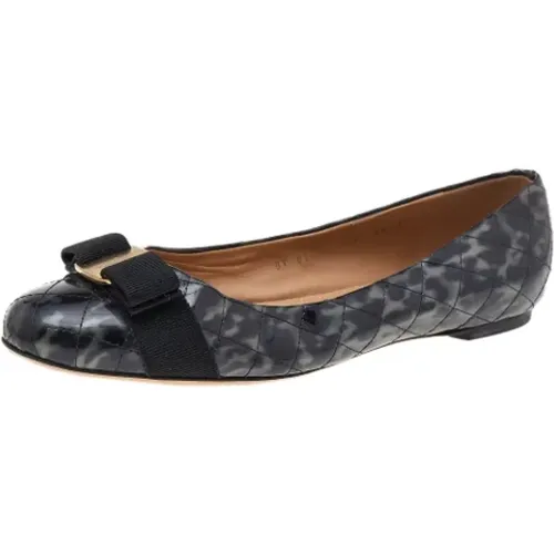 Pre-owned Flats, female, , Size: 10 US Pre-owned Leather flats - Salvatore Ferragamo Pre-owned - Modalova