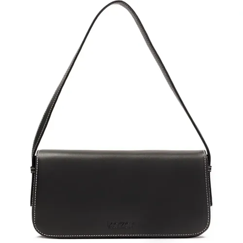 Schwarze Ledertasche im minimalistischen Stil - Kazar - Modalova