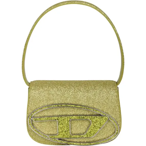 Glitter Shoulder Bag with Crystal Embellishment , female, Sizes: ONE SIZE - Diesel - Modalova