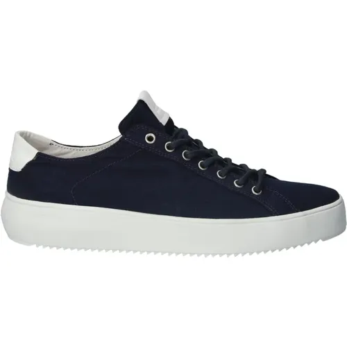 Minimalistischer Navy Canvas Sneaker , Herren, Größe: 41 EU - Blackstone - Modalova