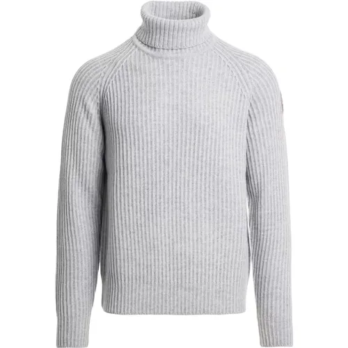 Rippstrick Hochkragen Merino Pullover , Herren, Größe: S - Parajumpers - Modalova