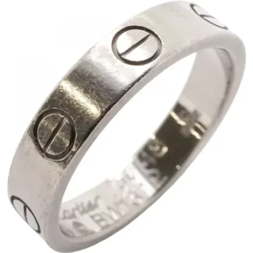 Pre-owned Jewellery, female, , Size: ONE SIZE Pre-owned White Gold rings - Cartier Vintage - Modalova