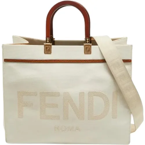 Pre-owned Tote Bags, female, , Size: ONE SIZE Pre-owned Canvas totes - Fendi Vintage - Modalova