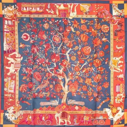 Pre-owned Scarves, female, , Size: ONE SIZE Pre-owned Silk scarves - Hermès Vintage - Modalova