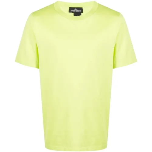 Cotton T-Shirt with Printed Design , male, Sizes: S, L - Stone Island - Modalova