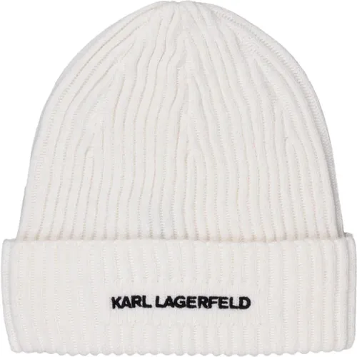 Logo-bestickte Wollmischung Beanie - Karl Lagerfeld - Modalova