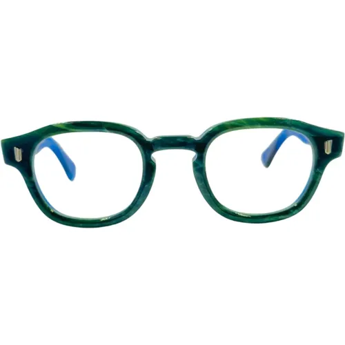 Glasses, unisex, , Size: ONE SIZE Retro Square Eyeglasses /Green Marble - Cutler And Gross - Modalova