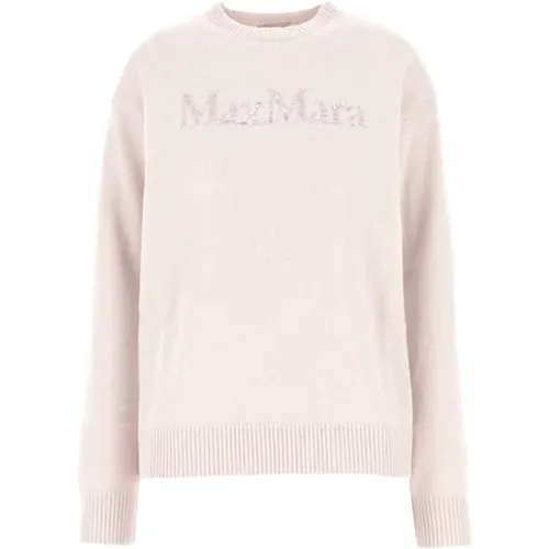 Weiße Woll-Kaschmir-Pullover , Damen, Größe: M - Max Mara - Modalova