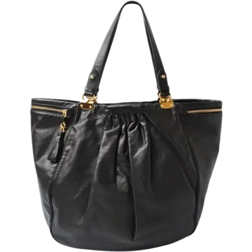 Pre-owned Tote Bags, female, , Size: ONE SIZE Pre-owned Leather handbags - Miu Miu Pre-owned - Modalova