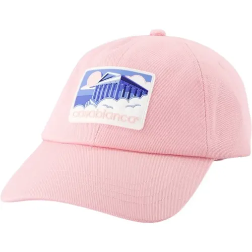 Caps, unisex, , Size: ONE SIZE Cotton Greek Temple Rubber Cap - Casablanca - Modalova