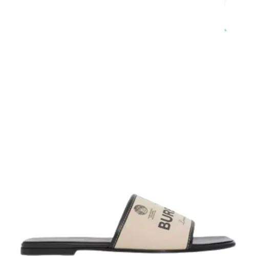 Slider Sandals with Label Motif and Wide Band , female, Sizes: 2 UK - Burberry - Modalova