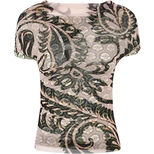 Printed Tulle T-Shirt , female, Sizes: S - ETRO - Modalova