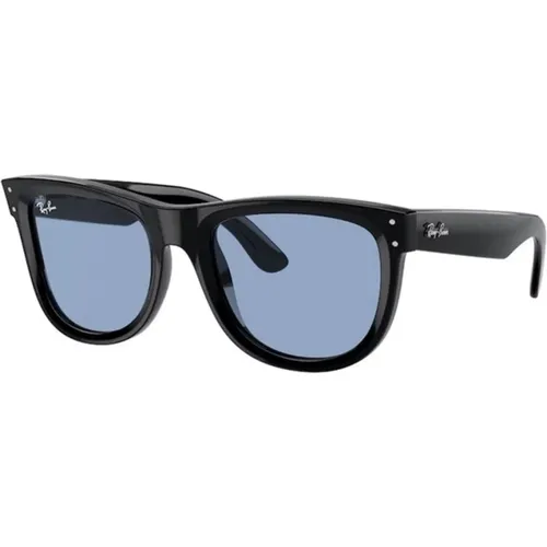 Sunglasses, unisex, , Size: 53 MM Classic Wayfarer Sunglasses Blue Lens - Ray-Ban - Modalova