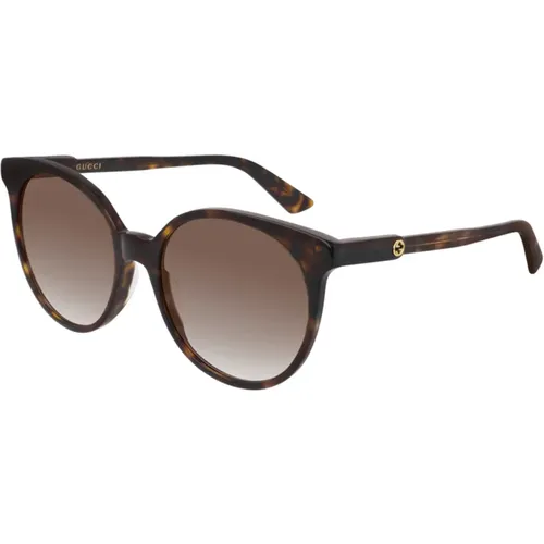 Havana/ Shaded Sunglasses,/Grey Shaded Sunglasses - Gucci - Modalova