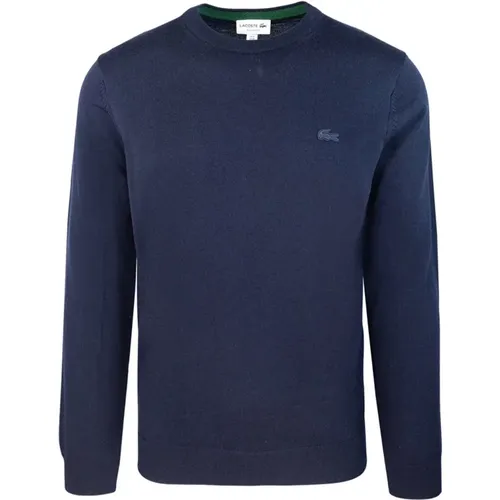 Blauer Merinowollpullover , Herren, Größe: S - Lacoste - Modalova