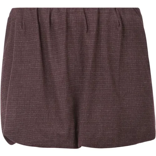 Short Shorts, female, , Size: S Wool Balloon Mini Skirt - Alysi - Modalova