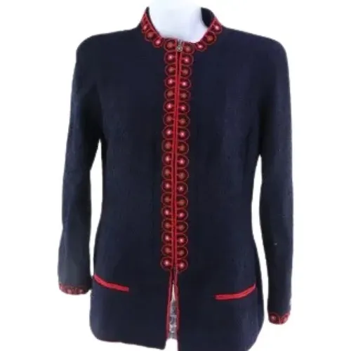 Pre-owned Jackets, female, , Size: L French Wool Outerwear, Pre-owned, Length: 21 - Chanel Vintage - Modalova