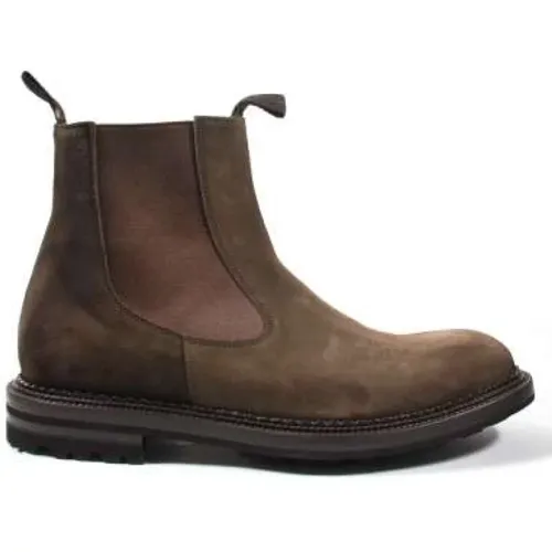 Suede Chelsea Boots in Dark , male, Sizes: 10 UK, 9 UK - Green George - Modalova